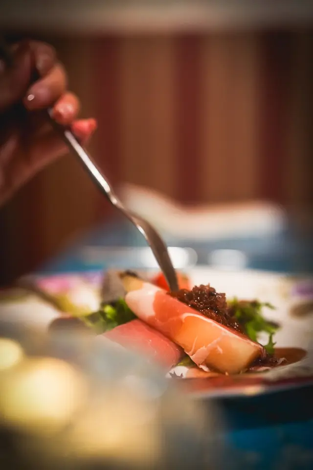 沙律 : 帕爾馬火腿配哈密瓜