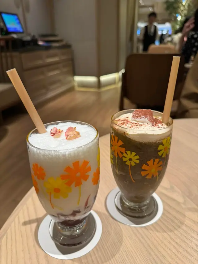 紅豆牛乳 焙茶麻糬沙冰