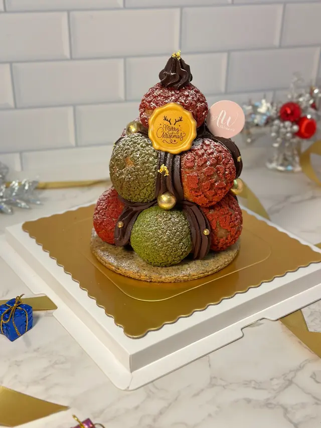聖誕樹泡芙蛋糕