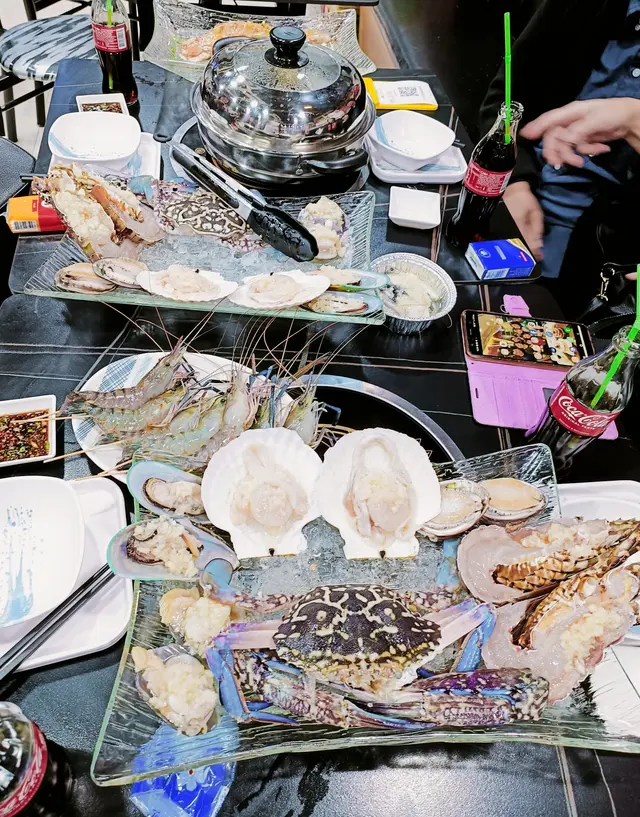 龍蝦, 大頭蝦, 扇貝