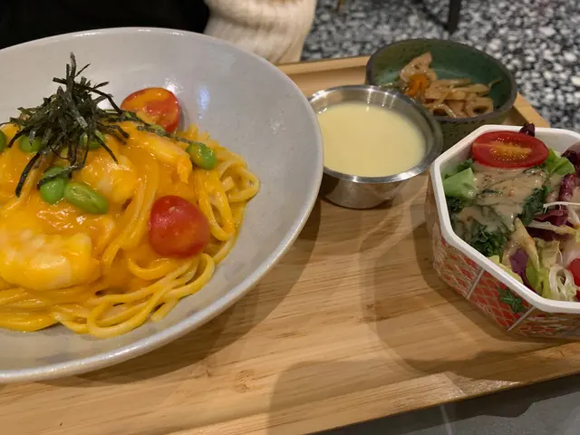 日本支豆南瓜牛油蝦扁意粉