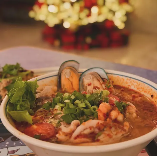 Tom Yum Seafood noodle soup