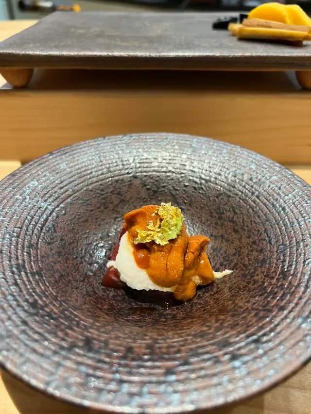 吞拿魚醬油漬,山芋蓉,日本馬糞海膽