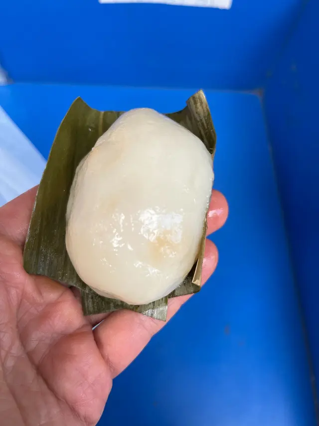 鹹茶果皮偏淋,且有陣糯米粉味。