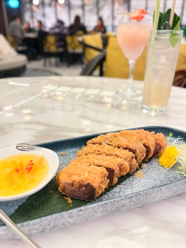 脆皮和牛配香橙柚子醬