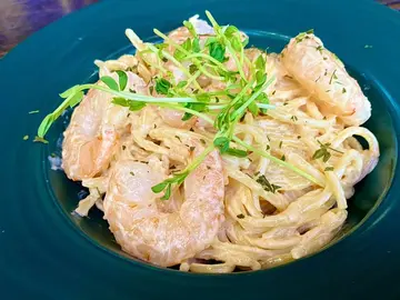 明太子忌廉汁大蝦意粉