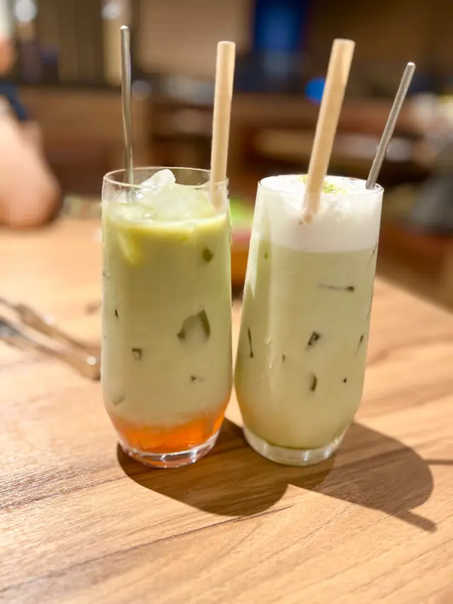 櫻花抹茶鮮奶 / 抹茶鮮奶