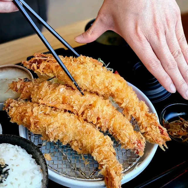 吉列虎蝦定食