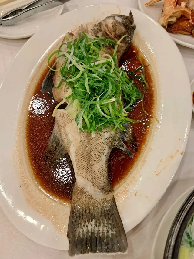 條魚蒸得唔錯，不會太老