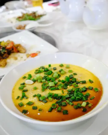 瑤柱肉鬆蒸水蛋