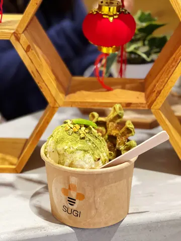 抹茶窩夫開心果碎雪糕