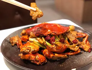 胡椒花菜香辣蟹