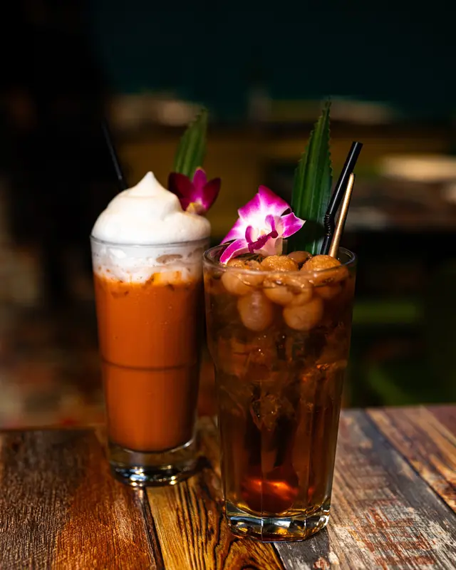 Logan Juice ($48) & Thai Iced Milk Tea ($48)