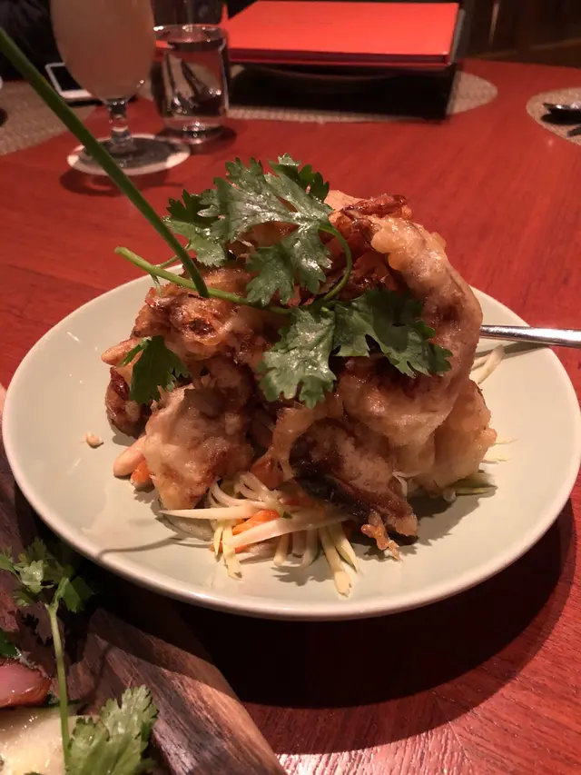 青芒果炸軟殼蟹沙津