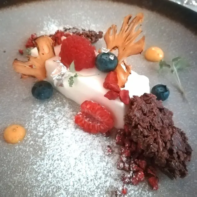 Pina colada panna cotta