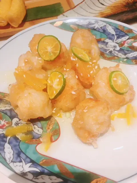 蜂蜜柚子蝦球