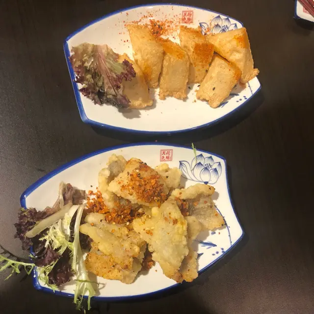 椒鹽九肚魚、炸魚片頭