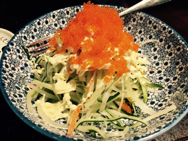 松葉蟹柳蟹籽沙律