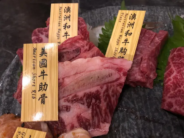 澳洲和牛西冷、胸腹和牛肉眼,雲石般細緻的油花紋理,筋肉間帶呈網狀嘅細小脂肪,肉香軟嫩,入口即溶~😌美國牛肋骨肉香十足,肉質爽嫩!
