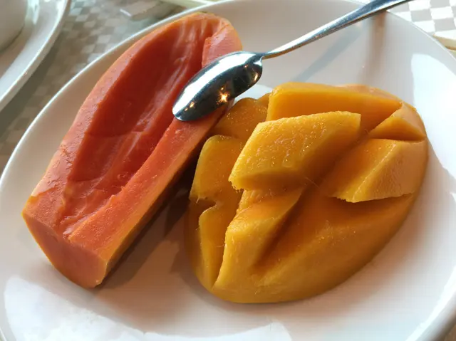 木瓜配芒果
