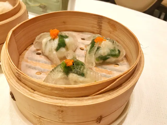 蟹肉豆苗帶子餃