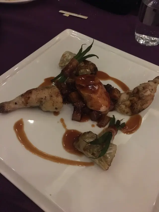 法國春鷄配法邊豆及炒馬鈴薯