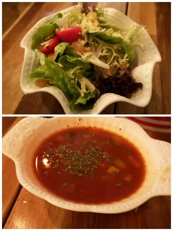 沙律及雜菜湯(跟餐)