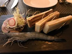 法式龍蝦脆多士配天使蝦