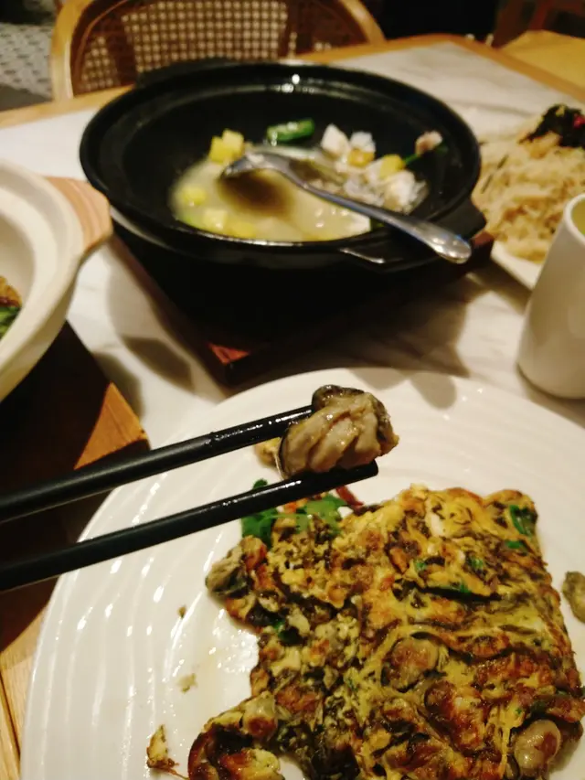 頭水紫菜海蠣煎蛋