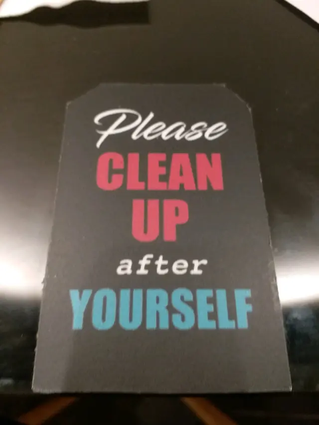 食完記得自己清理枱面!