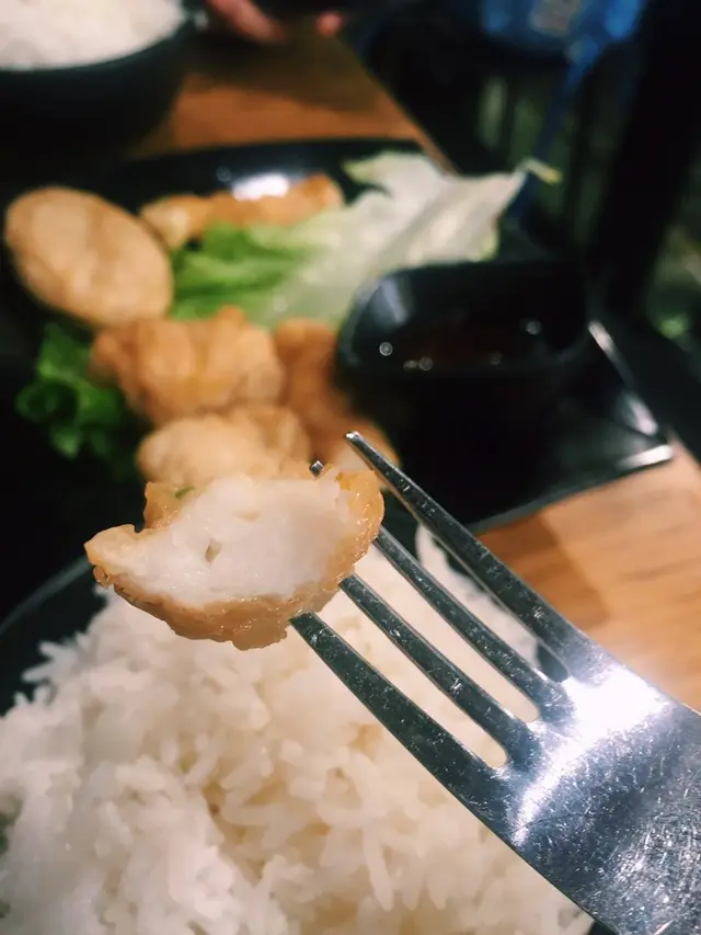 墨魚手指魚腐龍蝦湯泡飯(加半隻龍蝦)