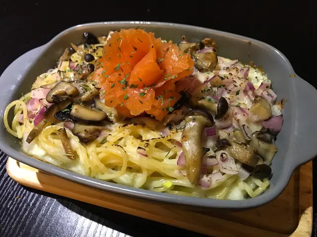 焗白汁煙三文魚意粉