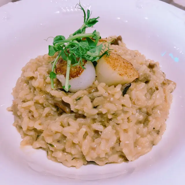 Scallop with Boletus Risotto