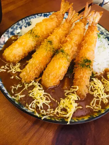 咖哩吉列虾丼