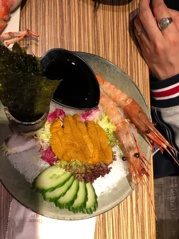 大蝦併加拿大海膽