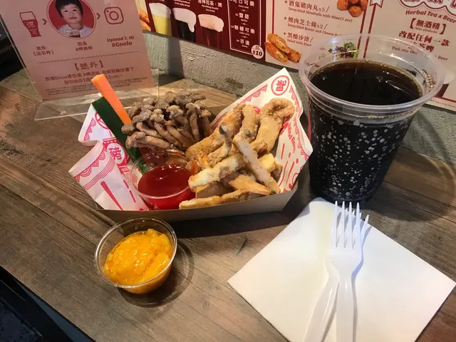 咕佬肉套餐配香炸菇菇