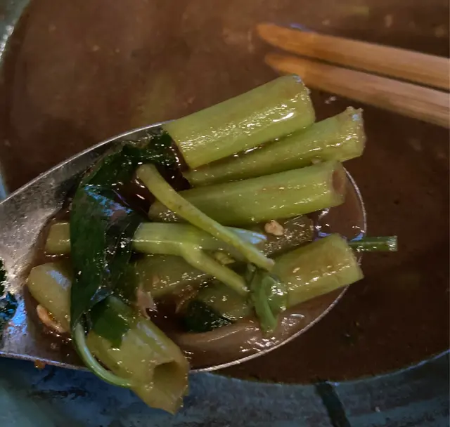 和牛河粉配的泰國水菜