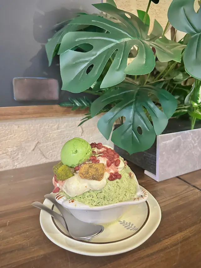 抹茶麻糬紅豆冰