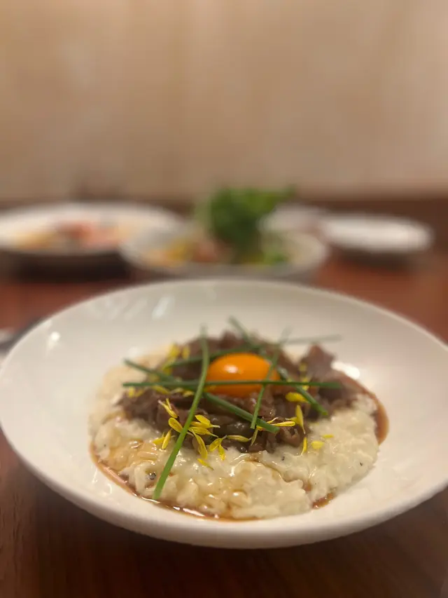 壽喜燒牛肉蛋汁燉飯