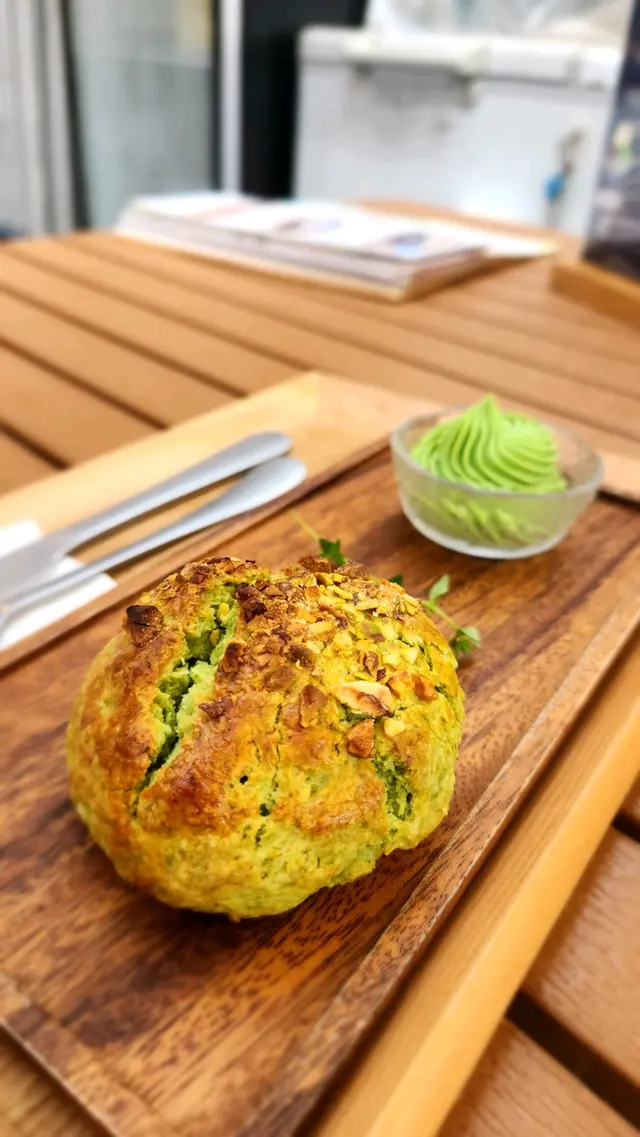 自家制鬆餅套餐(開心果味)