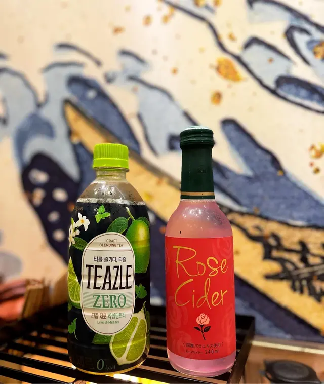 日本玫瑰汽水及韓國薄荷檸檬茶