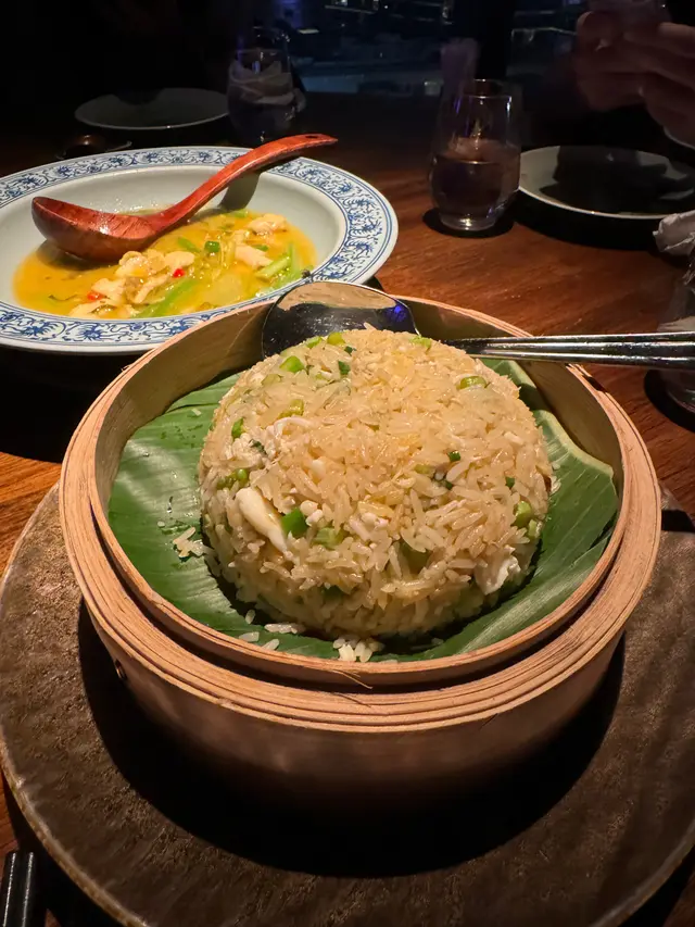 薑米蟹肉蘆筍蛋白炒飯