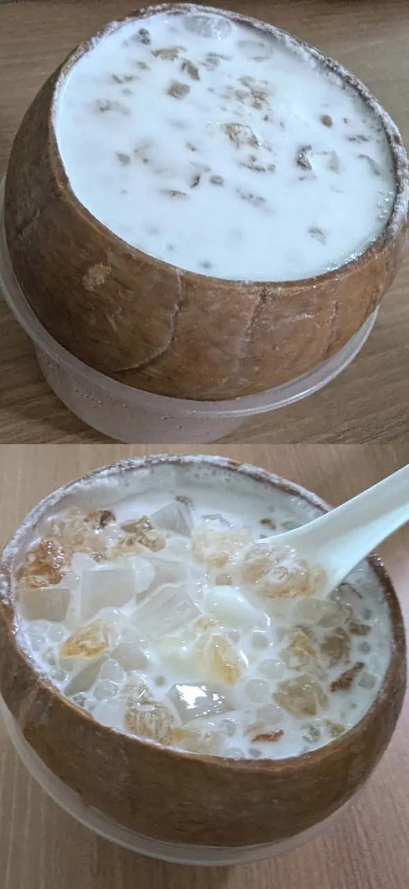 椰皇蛋白燉桃膠