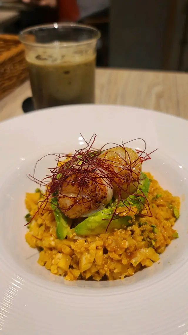 鮮帶子龍蝦汁椰菜花飯