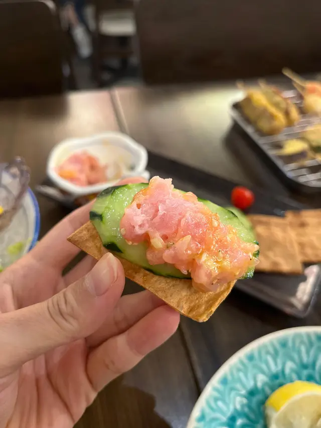 蔥吞拿魚腩配鱈魚乾