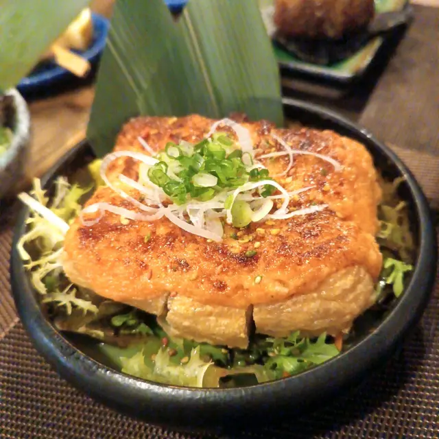 明太子油揚豆腐