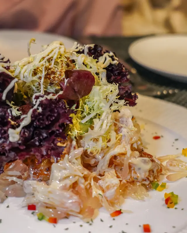 暖鮮蝦柚子沙律