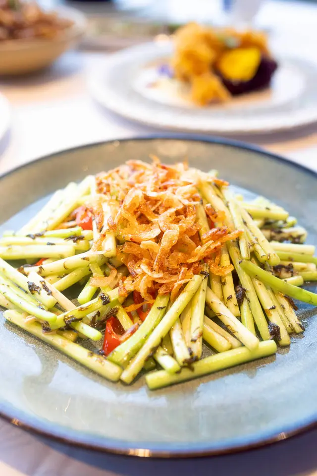 櫻花蝦欖菜炒蒜心苗