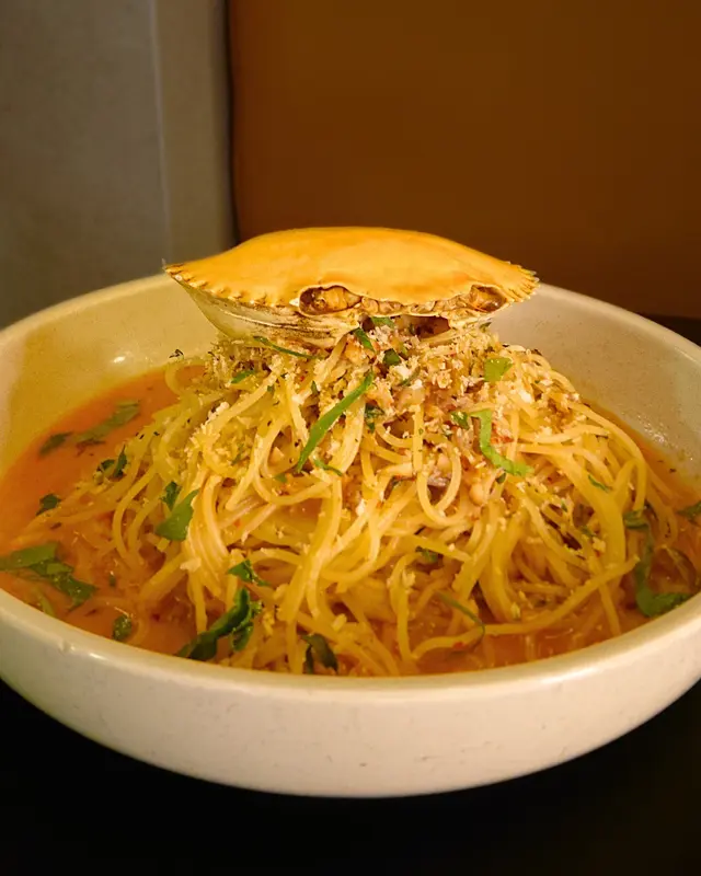 辣蟹肉天使麵意粉