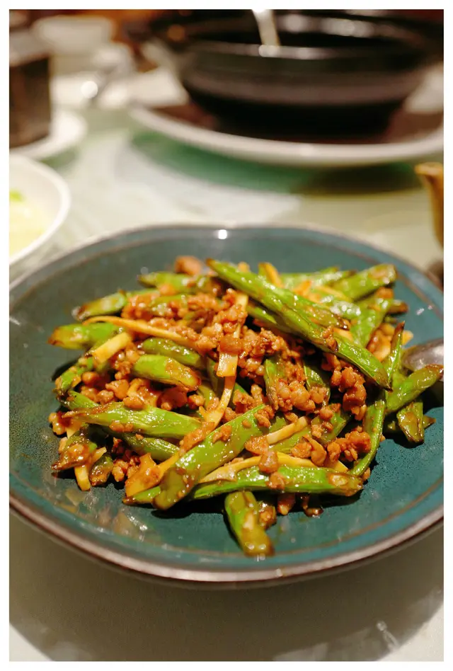 乾煸鮮筍肉末四季豆